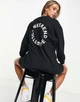 Лонгслів ASOS Weekend Collective Oversized W Чорний M 109174129 - изображение 4