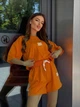 Костюм женский шорты+футболка оранжевого цвета 38235 42/44 - изображение 4