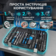 Профессиональный набор инструментов Molder 233 ед 1/2 1/4 3/8 72Т CR-V для авто универсальный черный SK_MT60233А12 - изображение 3