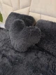 Меховой плед покрывало Травка Cappone 210х230 см Темный Графит - изображение 3