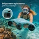 Підводний скутер Asiwo Manta 2 — акваскутер із двома двигунами 1200 Вт, швидкістю до 2.5 м/с, тягою до 15 кгс, кріпленням для екшн-камери, до 90 хвилин роботи, глибина до 40 м, блакитний - зображення 8
