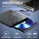 Зовнішній DVD CD RW 8 в 1 привод для читання й запису компакт дисків USB 3.0 Type-C для ноутбуків ПК та Mac - зображення 4