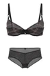 Комплект белья: бюстгальтер с мягкой чашкой и трусики-шортики Victoria's Secret 90D/XL Черный (146533) - изображение 1