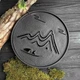 Чайний столик для проведення китайської чайної церемонії Кругла чабань із дренажним отвором Пейзаж - зображення 1
