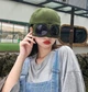 Кепка бейсболка с очками (линзами) в стиле авиатор "Стипанк Авиатор" на заклепках (55-61см) HAND MADE Зеленая - изображение 2