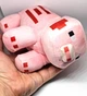 Дитяча іграшка з гри Minecraft Свинка з 2 смужками Baby Pig 16 см довжина 10 см висота майнкрафт свиня порося Mojang JINX Рожева - зображення 11