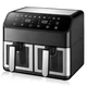 Аерофритюрниця електрична Domotec MS-3226 з сенсорним керуванням, приготування без олії, чорна, 4800 Вт (7568) - зображення 3