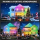 Розумне вуличне підсвічування фасаду NUERPO (30 м) , RGB, IP67 водонепроникна, Bluetooth App та музична синхронізація - зображення 5