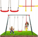 Дитячий комплекс Garden Line KRE1067, 3‑в‑1, металевий каркас, 290 × 180 × 200 см, зелений - зображення 2