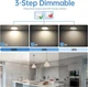 Комплект точечных LED светильников для потолка Eande (10 шт ) , ультратонкие 5W, 3 уровня яркости, нейтральный белый свет 4000K - изображение 5