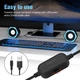 Компактные мультимедийные компьютерные колонки HEANTTV 2.0 с LED подсветкой, стереозвук мощностью 10 Вт, Jack 3.5 мм, питание USB, колонки для компьютера, акустика для ПК, колонки для ноутбука - изображение 4