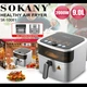 Аерофритюрниця Sokany SK-10081 Air Fryer безмасляного приготування, сенсорне керування, 8 л, 1800 Вт (5252) - зображення 8