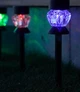 Садовый LED-светильник "RGB сияние" на солнечной батарее для дачи, сада или террасы (фонарь 35 см) - изображение 7