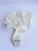 Нарядные носки для девочки Katamino Manika сеточка с кружевом и бантиком Молочные 28-30 / 5-6 лет - изображение 3
