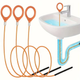 Трос для удаления волос и чистки канализации и сливных труб Оранжевый - изображение 3