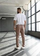 Брюки классические из коттона MonsterBrand прямые XXL (54) коричневый - изображение 3