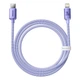 Кабель Baseus Crystal Shine Series Fast Charging Data Cable Type-C to iP 20W 1.2m Purple - изображение 5