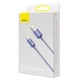 Кабель Baseus Crystal Shine Series Fast Charging Data Cable USB to iP 2.4A 1.2m Purple - зображення 2