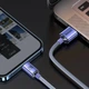 Кабель Baseus Crystal Shine Series Fast Charging Data Cable USB to iP 2.4A 1.2m Purple - зображення 7