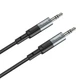 Аудіокабель HOCO UPA23 3.5mm male to 3.5mm male, nylon braid, 1m Metal Gray - изображение 5