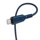 Кабель HOCO X59 USB to Micro 2.4A, 1m, nylon, TPE connectors, Blue - изображение 4