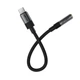 Аудіокабель ACEFAST J12 Type-C to 3.5mm female, nylon braid, 0,15m, Black - изображение 4