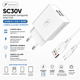 Мережевий зарядний пристрій SkyDolphin SC30V 10.5W 2xUSB-A 2.1A + кабель microUSB White (SDMZP-000114) - зображення 2
