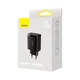 Мережевий зарядний пристрій Baseus Compact Charger 3U 17W EU Black - изображение 2