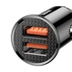 Автомобільний зарядний пристрій Baseus Circular Plastic А+А 30W Black - изображение 3