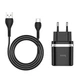 Мережевий зарядний пристрій з кабелем HOCO C12Q Smart QC3.0 charger set(Type-C) 18W Black - изображение 3