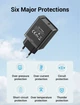 Мережевий зарядний пристрій Vention 1-port USB-C Wall Charger(20W) EU-Plug Black (FADB0-EU) - изображение 8