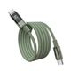 Кабель CHOETECH PD60W USB-C to USB-C Digital Display 1.2 м Nylon Green (6932112112231) - зображення 2
