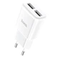 Мережевий зарядний пристрій HOCO C88A Star round dual port charger 12W White - зображення 4