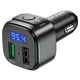 АЗП з FM-модулятором HOCO E67 Fighter QC3.0 18W car BT FM transmitter Black - изображение 4