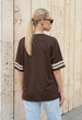 Футболка Жіноча Стаф Коричнева Оверсайз Базова Staff Original 13 Brown Oversize L (392565) - зображення 2