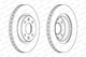 Тормозные диски FERODO DDF1096 Renault Clio, Logan, Megane, Kangoo, Twingo, Sandero; Dacia Logan; Nissan Kubistar; Dodge RAM 1500 402062984R, 4020600QAA, 4020600Q0E - зображення 2