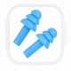 Беруши универсальные для плавания и от шума в пластиковом футляре Earplugs Blue (голубой) - изображение 3