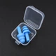 Беруши универсальные для плавания и от шума в пластиковом футляре Earplugs Blue (голубой) - изображение 5