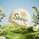 Дитяча шапочка для плавання YOUYOU еластична силіконова водонепроникна Summer Flower (Літня квітка) світло-жовта - изображение 1