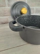 Каструля-казан Edenberg EB-12095-B з литого алюмінію з мармуровим покриттям та кришкою 28 см 6.5 л Чорний - зображення 4