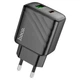 Мережевий зарядний пристрій HOCO CS23A Sunlight dual-port charger 30W Black - изображение 1