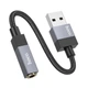 Кабель AUX Hoco UPA32D Clever converter USB to 3.5 1м Чорний - зображення 1