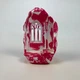 Декоративный подсвечник-замок Gothic Modern, гипсовый, с ручной росписью розового цвета - изображение 3