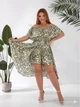 Женское платье-комбинезон хаки 56-58 р2331.0102 - изображение 2