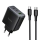 Мережевий Зарядний Пристрій Hoco C160A 2USB-C/1USB QC/PD65W+Type-C to Type-C Чорний - изображение 1
