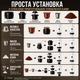 Портативная кофеварка 3 в 1 KF-JN-02 белая, аккумуляторная беспроводная эспрессо машина с USB Type-C для капсул и молотого кофе - изображение 4