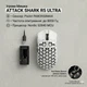 Ігрова Мишка ATTACK SHARK R5 ULTRA White Карбоновий Корпус Бездротова Трирежимна 2.4G/Bluetooth/Кабель, 8000Hz, PAW3950MAX, 42000 DPI, 39 грам Ультралегка - зображення 1