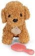 М'яка іграшка EcoToys Плюшевий песик у сумці Пудель з щіткою (HC750227) (5905817008261) - зображення 5