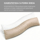 Наволочка IDEIA "S-Form" 40х130 см (сатин з блискавкою), Бежевий 000036071 - зображення 1