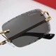 Сонцезахисні окуляри Cartier CT0550S золоті з сірими лінзами, безоправні, унісекс GLS-CRT-002 - зображення 5